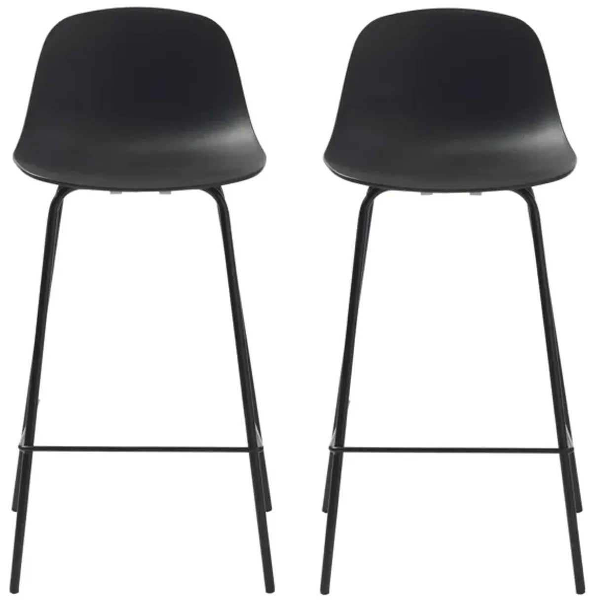 Whitby Counter Stools- Set of 2 in Black by Unique Furniture