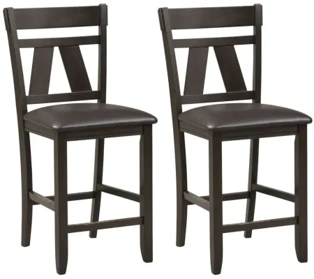 Timothy Splat Back Counter Stool-Set of 2 in Black by Liberty Furniture