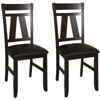 Timothy Splat Back Dining Chair-Set of 2 in Black by Liberty Furniture