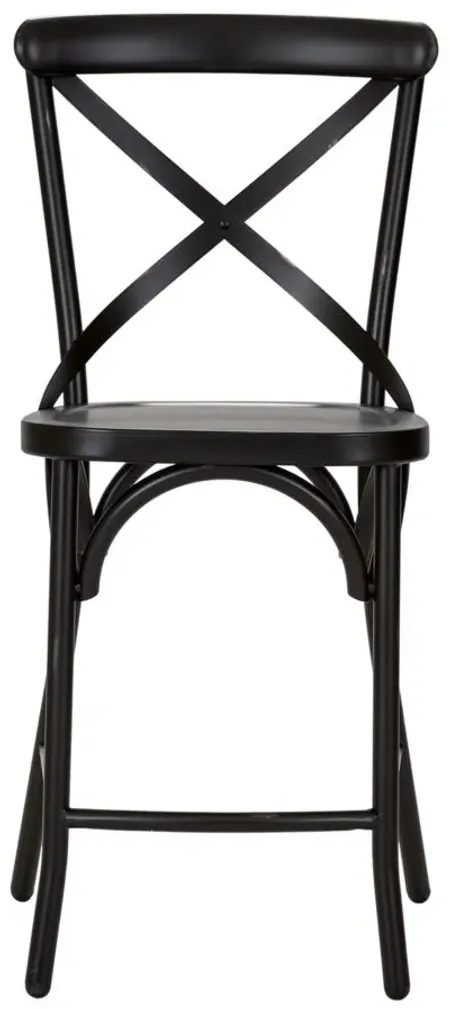 Vintage Series X Back Counter Stool-Set of 2 in Black by Liberty Furniture