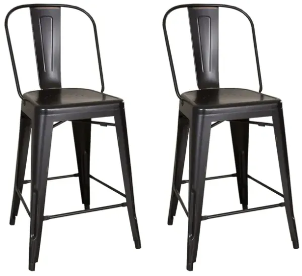 Vintage Series Bow Back Counter Stool-Set of 2