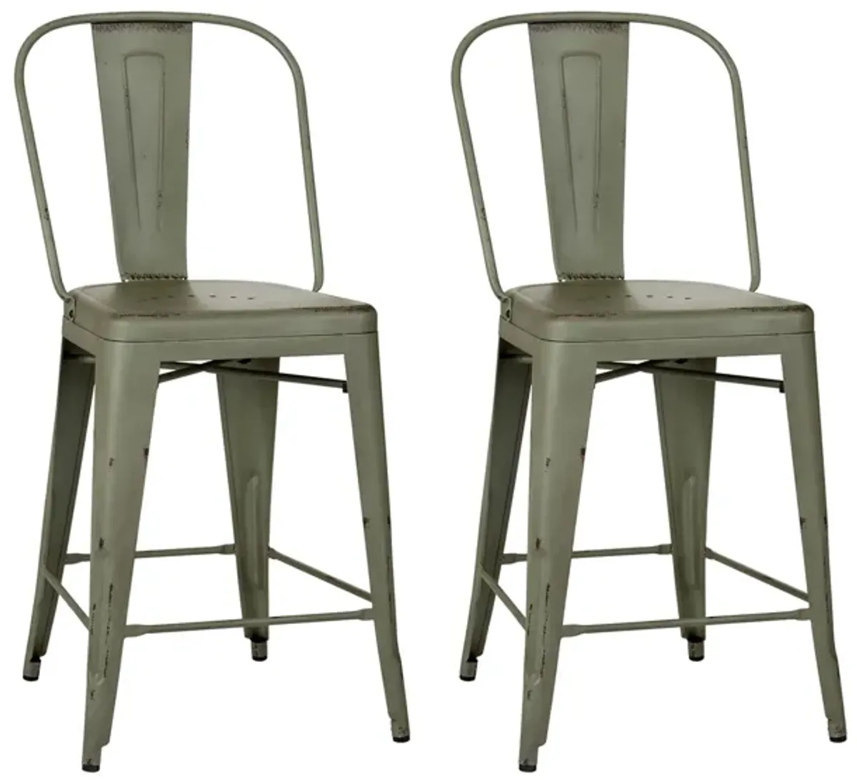 Vintage Series Bow Back Counter Stool-Set of 2