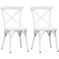 Vintage Series X Back Dining Chair-Set of 2 in Antique White by Liberty Furniture