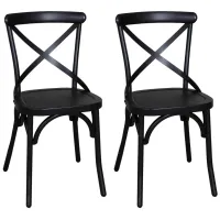 Vintage Series X Back Dining Chair-Set of 2 in Black by Liberty Furniture