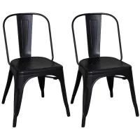 Vintage Series Bow Back Dining Chair-Set of 2 in Black by Liberty Furniture