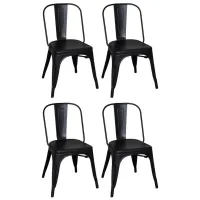 Vintage Series Bow Back Dining Chair-Set of 4 in Black by Liberty Furniture