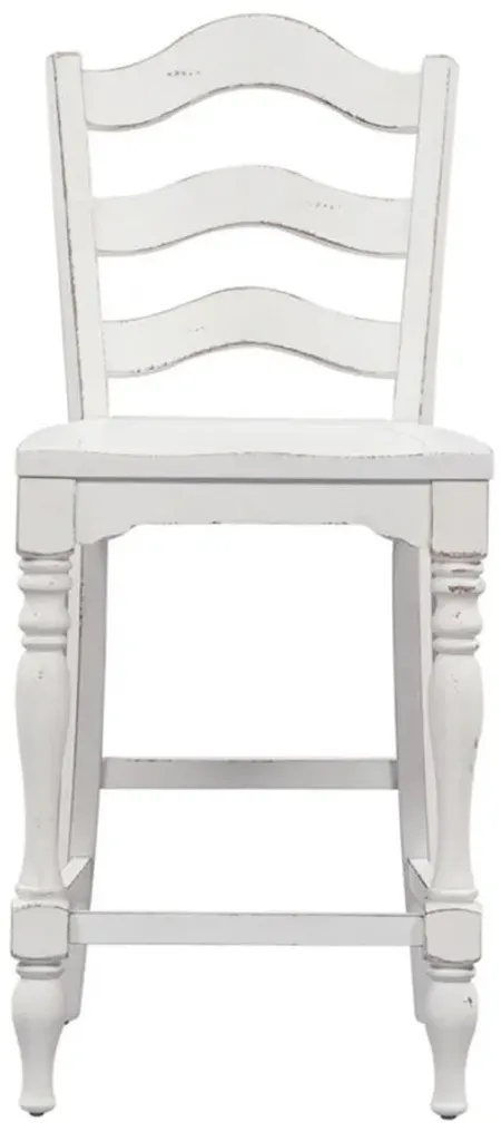 Forestport Ladder Back Counter Stool-Set of 2 in White by Liberty Furniture
