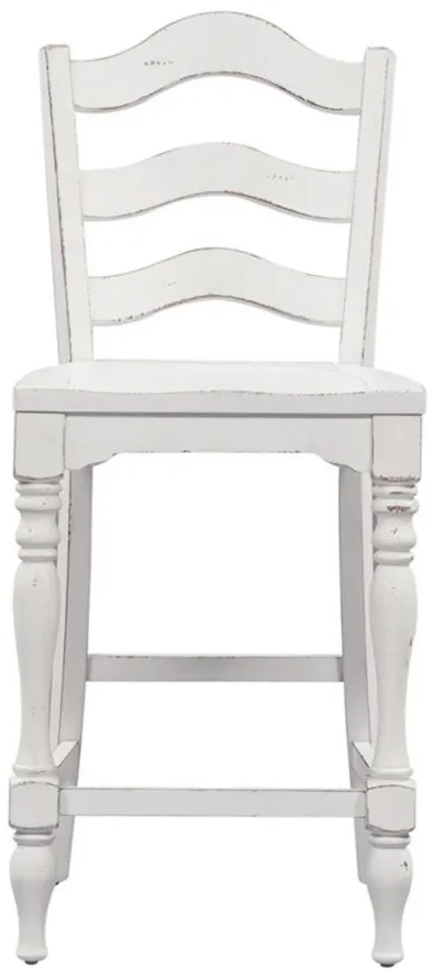 Forestport Ladder Back Counter Stool-Set of 2 in White by Liberty Furniture