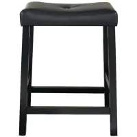 Saddle Seat Counter Stool -2pc. in Black by Crosley Brands