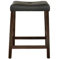 Saddle Seat Counter Stool -2pc. in Mahogany by Crosley Brands