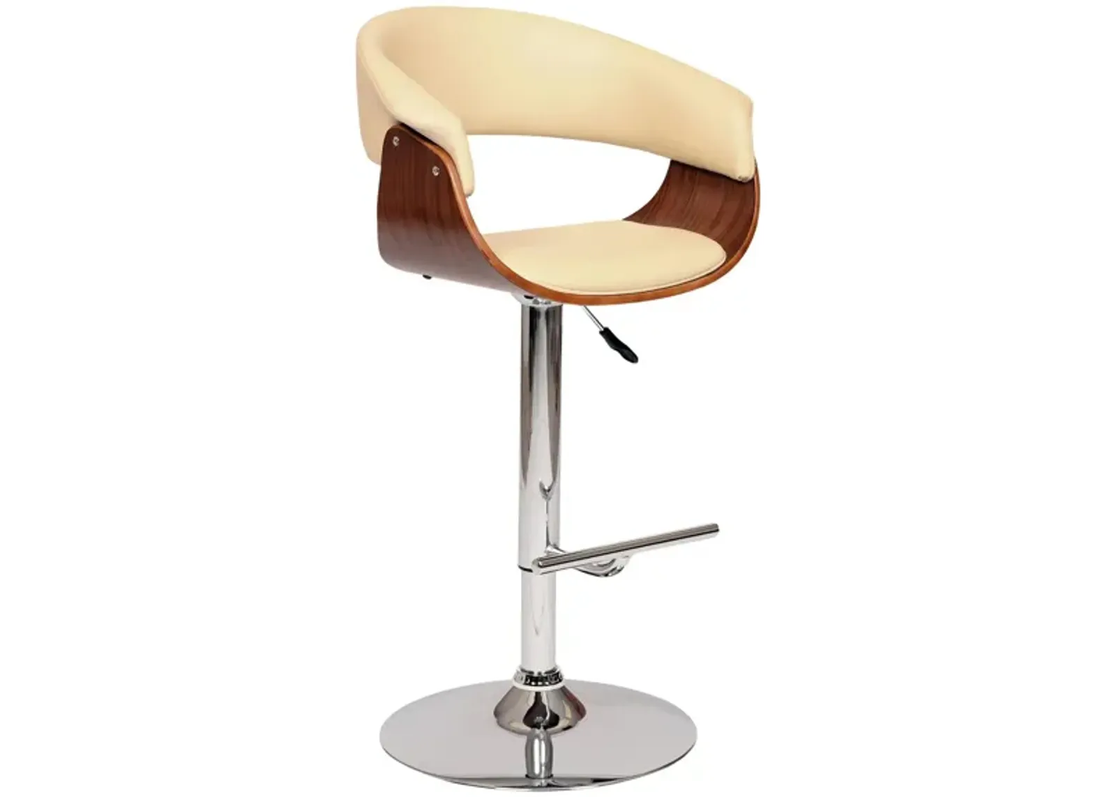 Paris Adjustable-Height Swivel Bar Stool in Cream by Armen Living