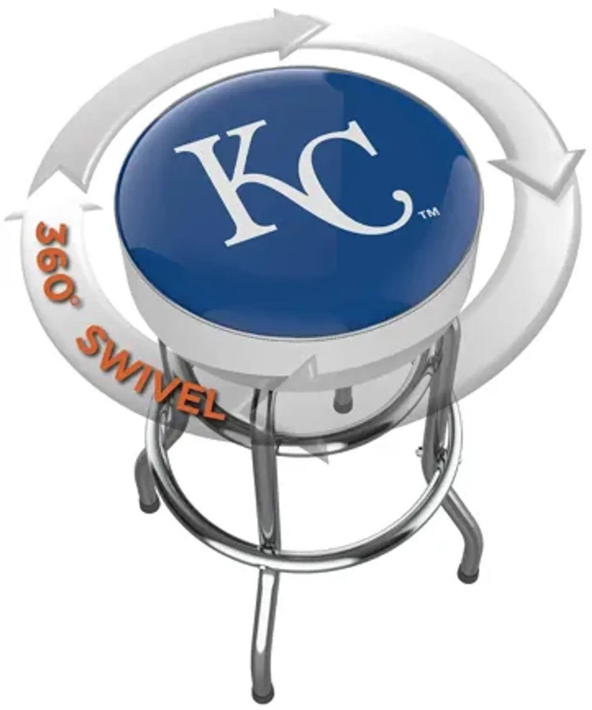 MLB Backless Swivel Bar Stool