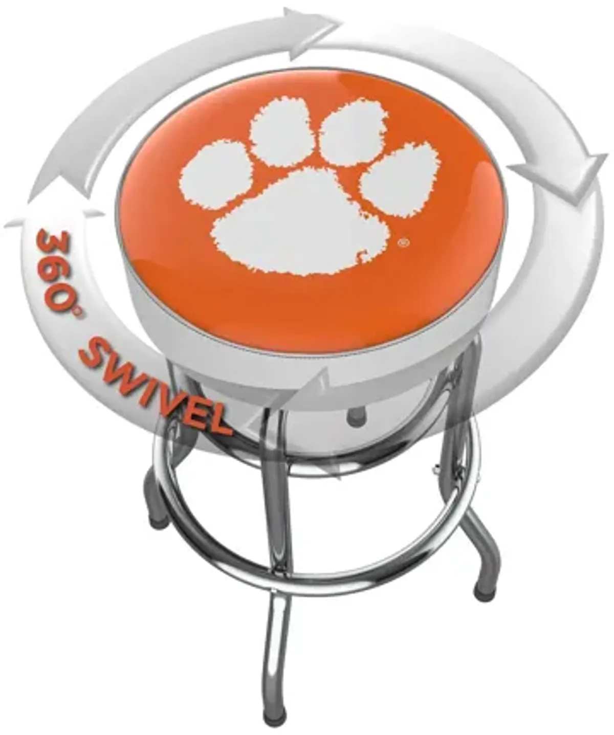 NCAA Backless Swivel Bar Stool