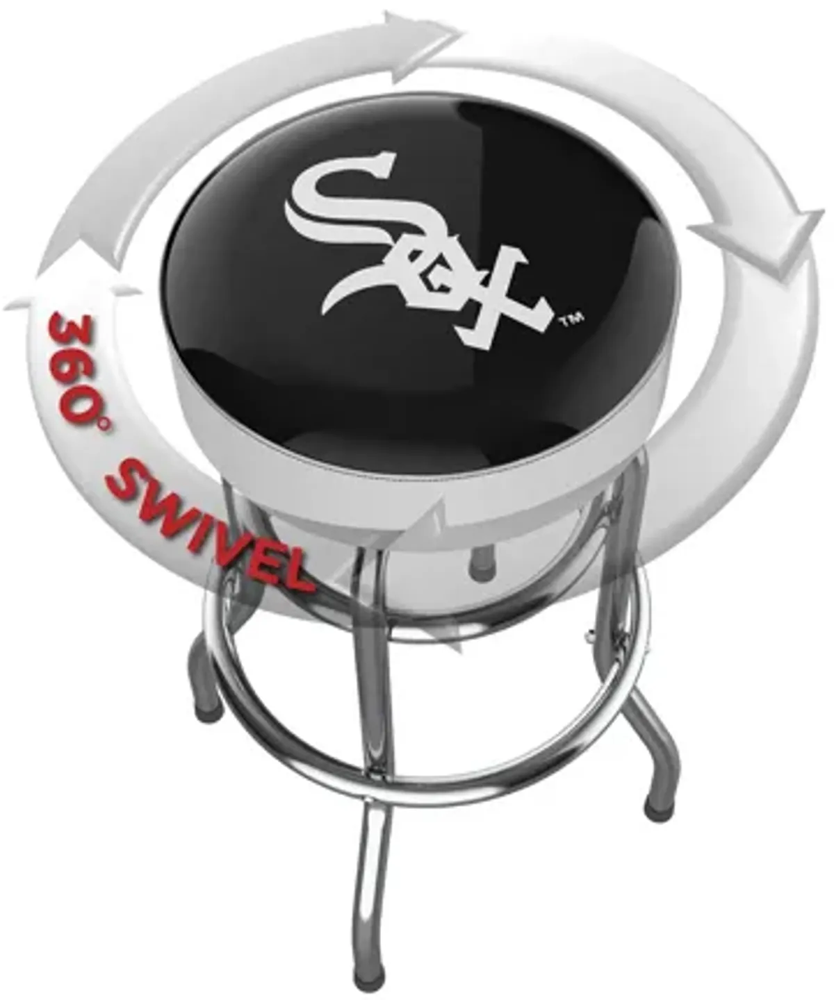 MLB Backless Swivel Bar Stool