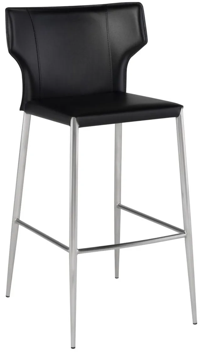 Wayne Bar Stool in BLACK by Nuevo