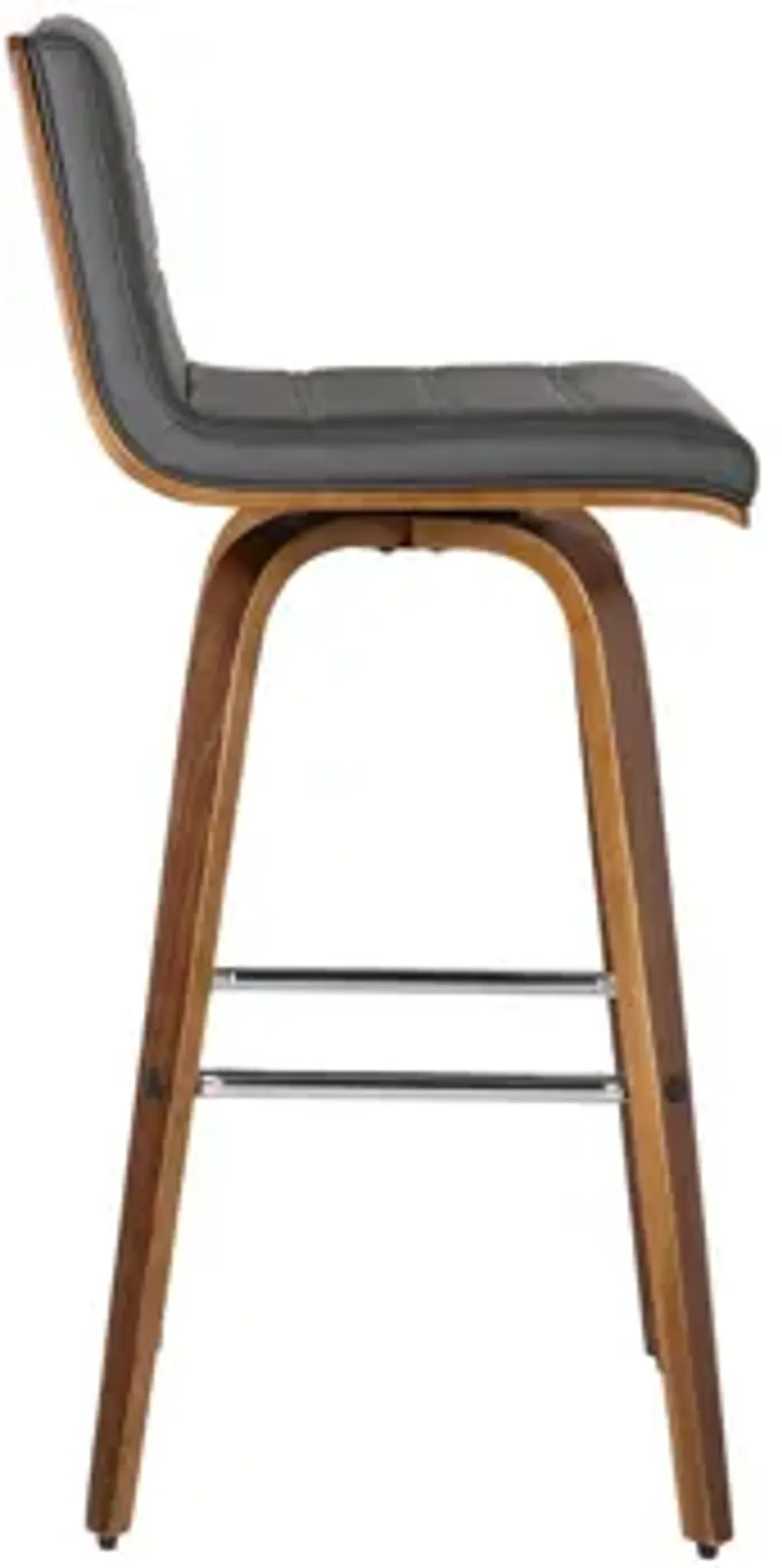 Vienna Swivel Counter Stool in Gray / Walnut / Chrome by Armen Living