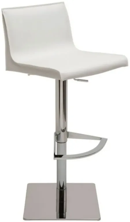 Colter Adjustable Stool in WHITE by Nuevo