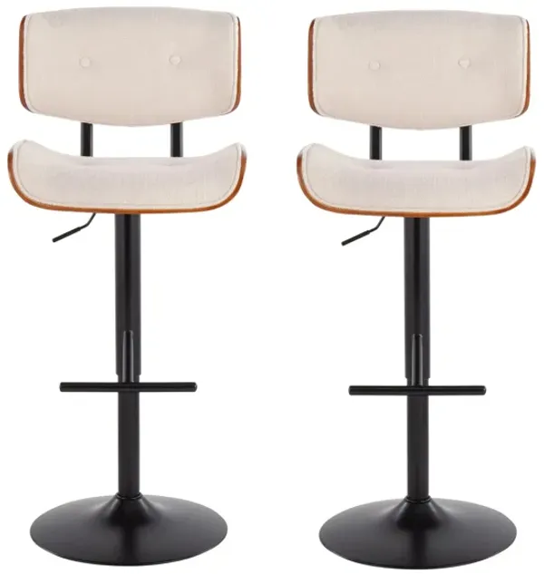 Lombardi Adjustable Barstool- Set of 2