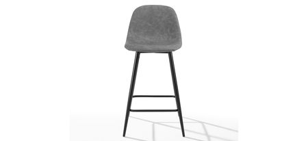 Weston Counter Stool -2pc. in Distressed Gray by Crosley Brands