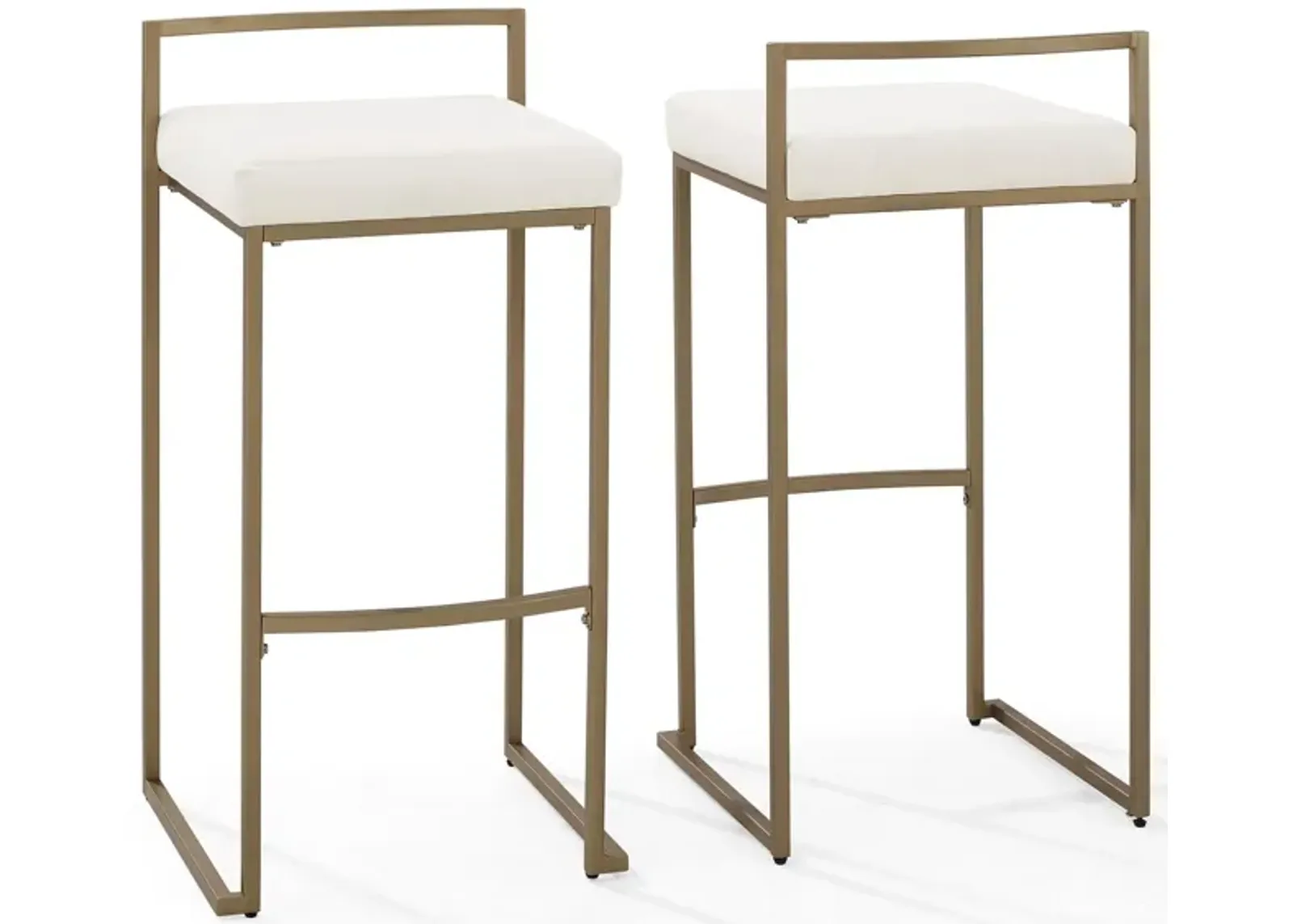 Harlowe Bar Stool - Set of 2 in Creme by Crosley Brands