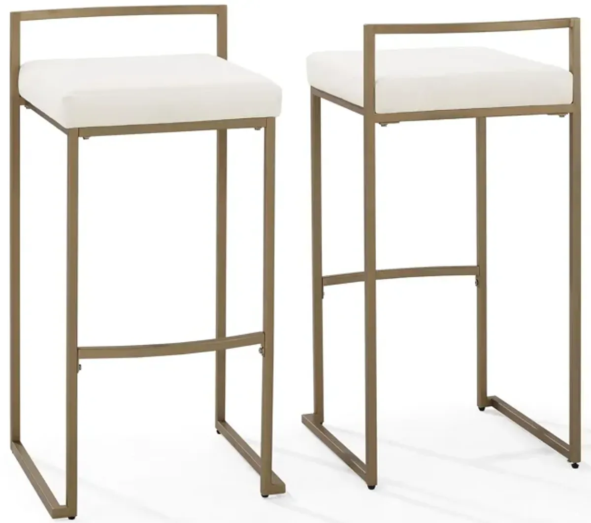 Harlowe Bar Stool - Set of 2 in Creme by Crosley Brands