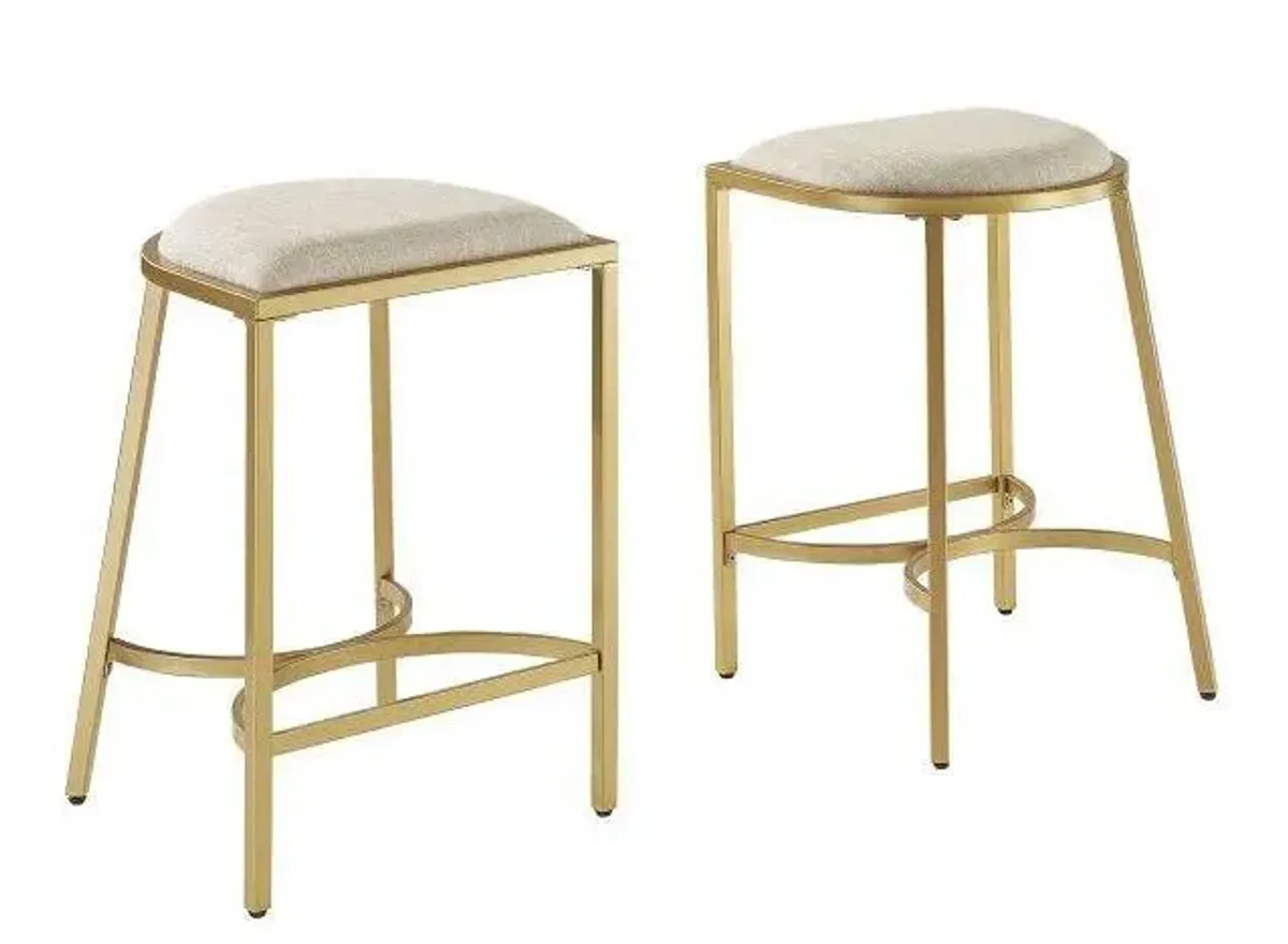 Ellery Counter Stool - Set of 2 in Oatmeal by Crosley Brands