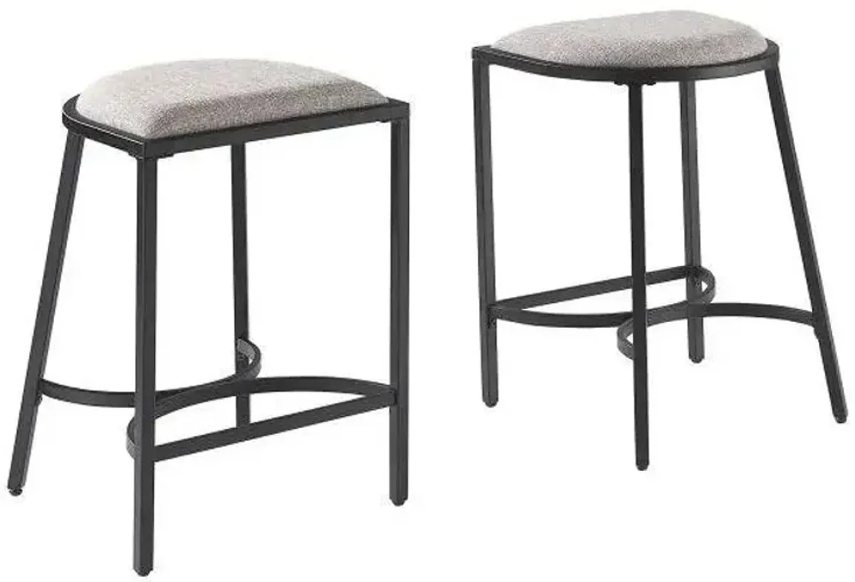 Ellery Counter Stool - Set of 2 in Gray by Crosley Brands