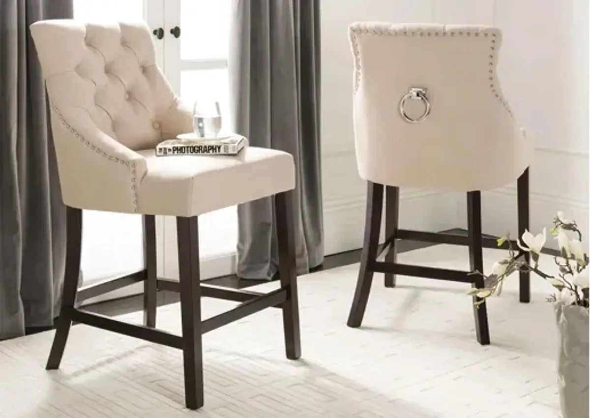 Eleni Tufted Wingback Counter Stool - Set of 2