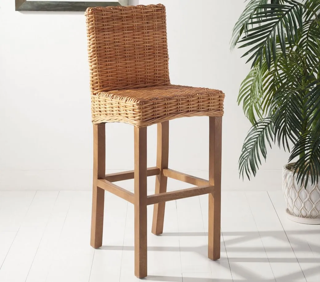 Rei Bar Stool in Natural by Safavieh