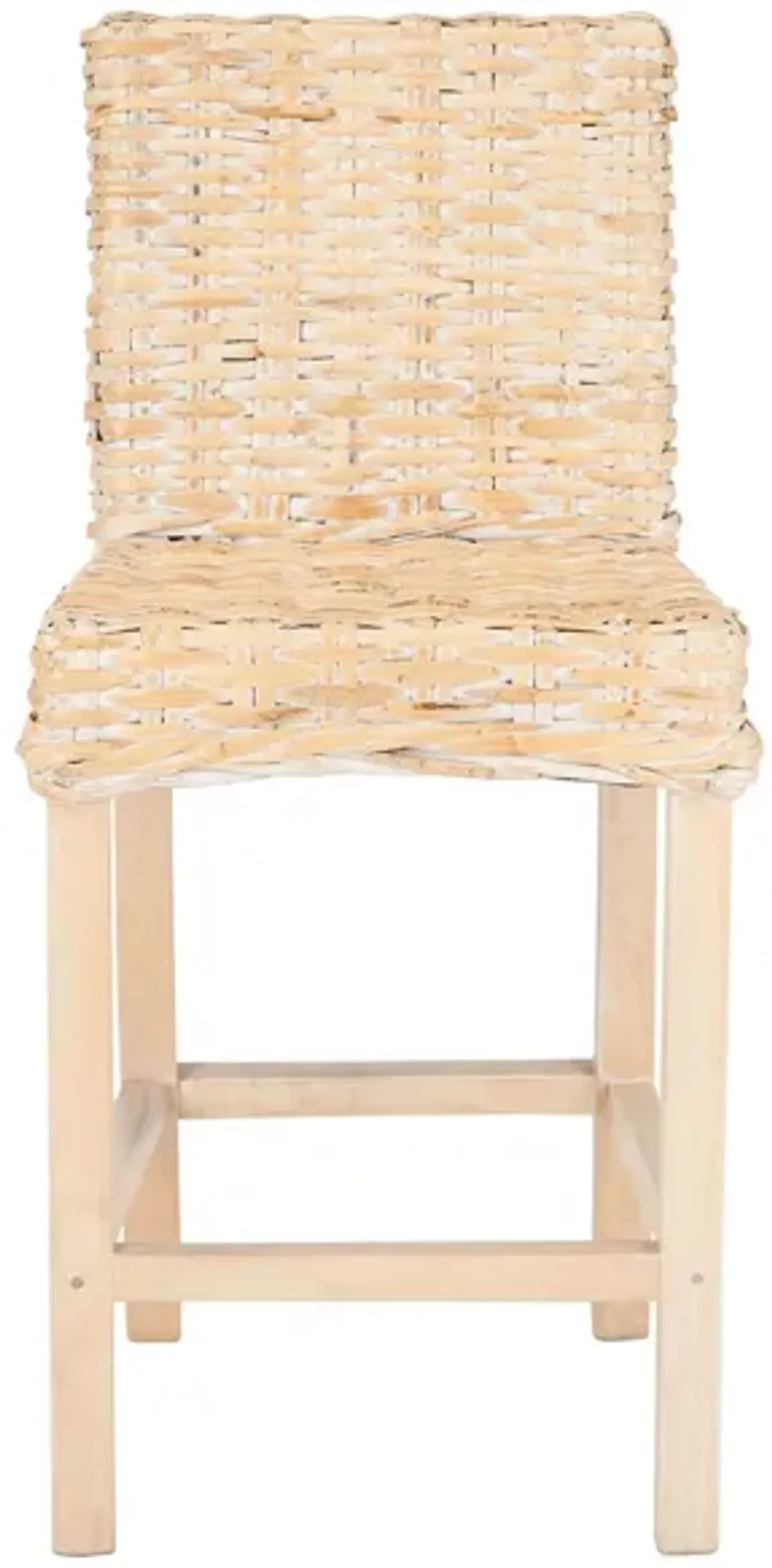 Rei Counter Stool in Natural White Wash by Safavieh