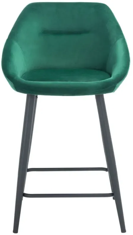 Annetta Counter Stool in Emerald by Safavieh