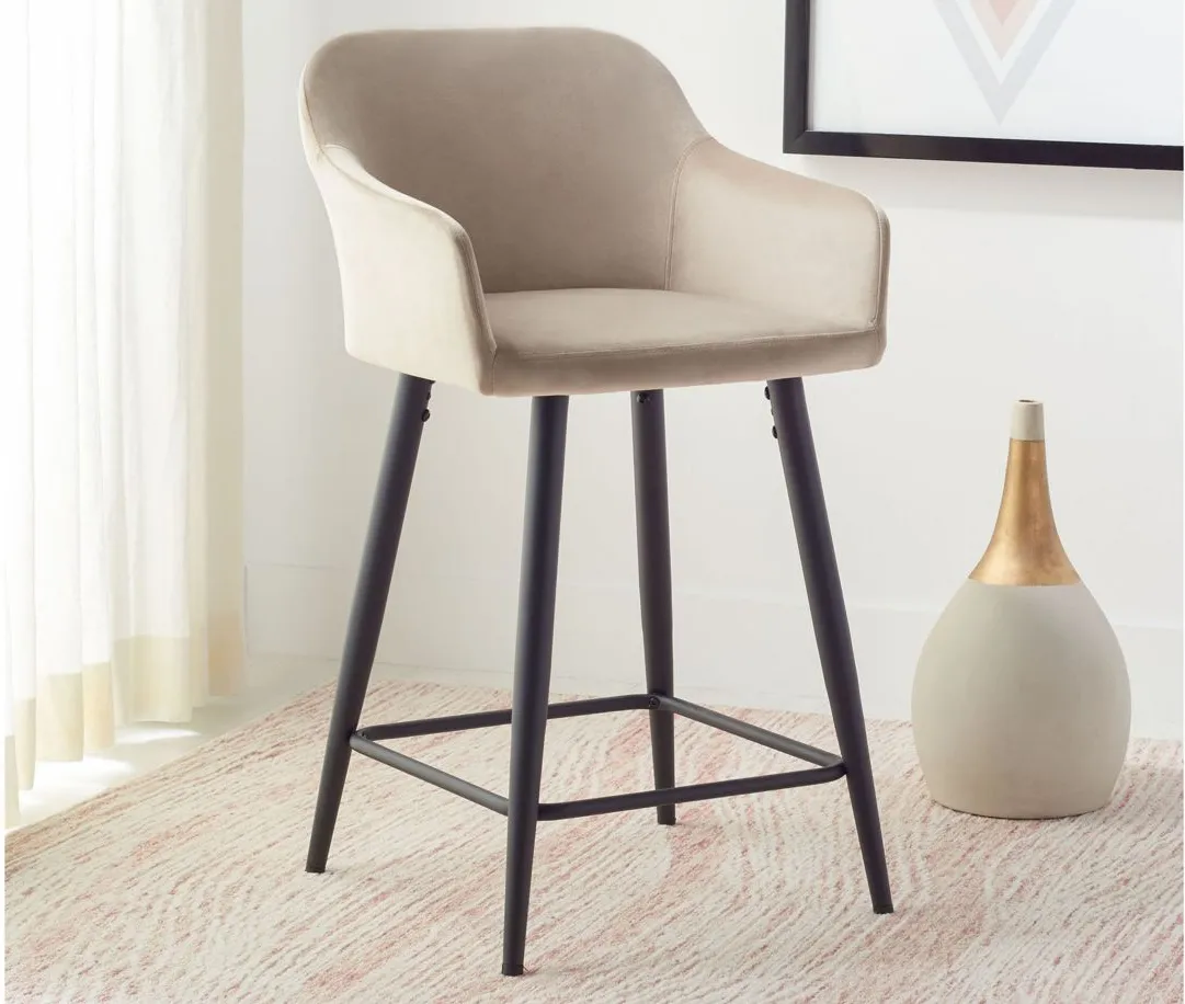 Nari Counter Stool in Taupe by Safavieh