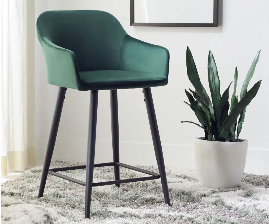 Nari Counter Stool in Malachite Green by Safavieh