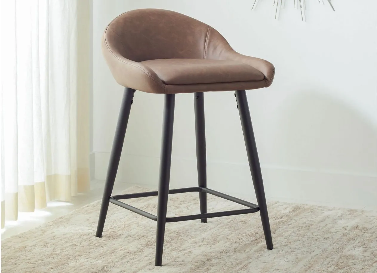 Olga Counter Stool in Saddle by Safavieh