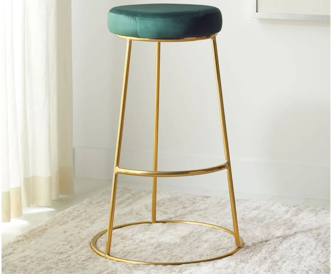 Darren Bar Stool in Malachite Green by Safavieh