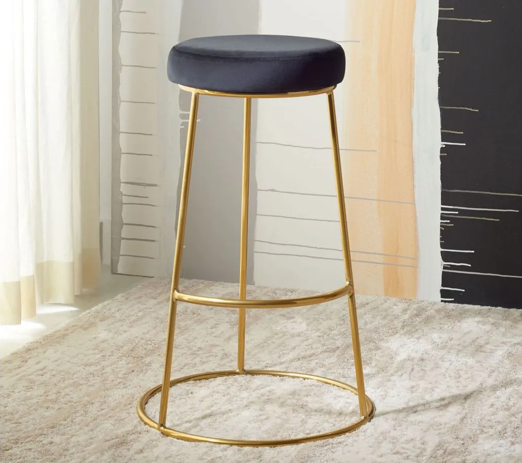 Darren Bar Stool in Black by Safavieh