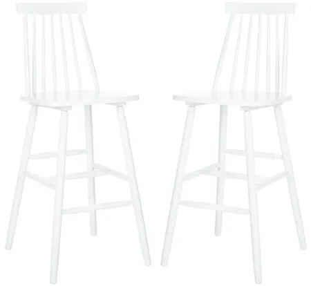 Giles Bar Stool - Set of 2 in White by Safavieh