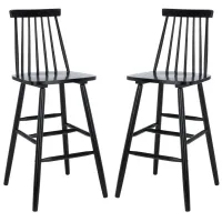 Giles Bar Stool - Set of 2 in Black by Safavieh