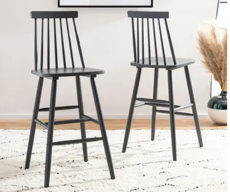 Giles Bar Stool - Set of 2 in Gray by Safavieh