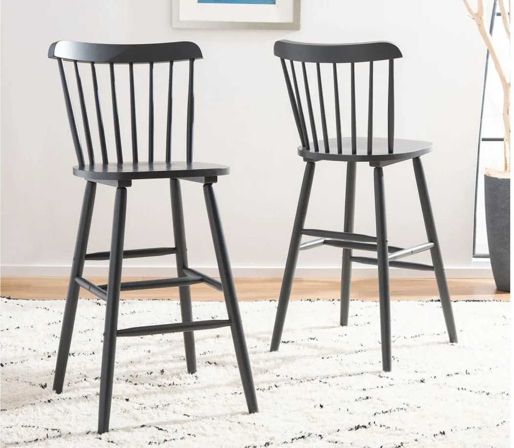 Kalvin Bar Stool - Set of 2 in Gray by Safavieh