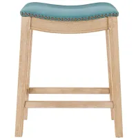 Grover Counter Stool in Borneo Teal by New Pacific Direct