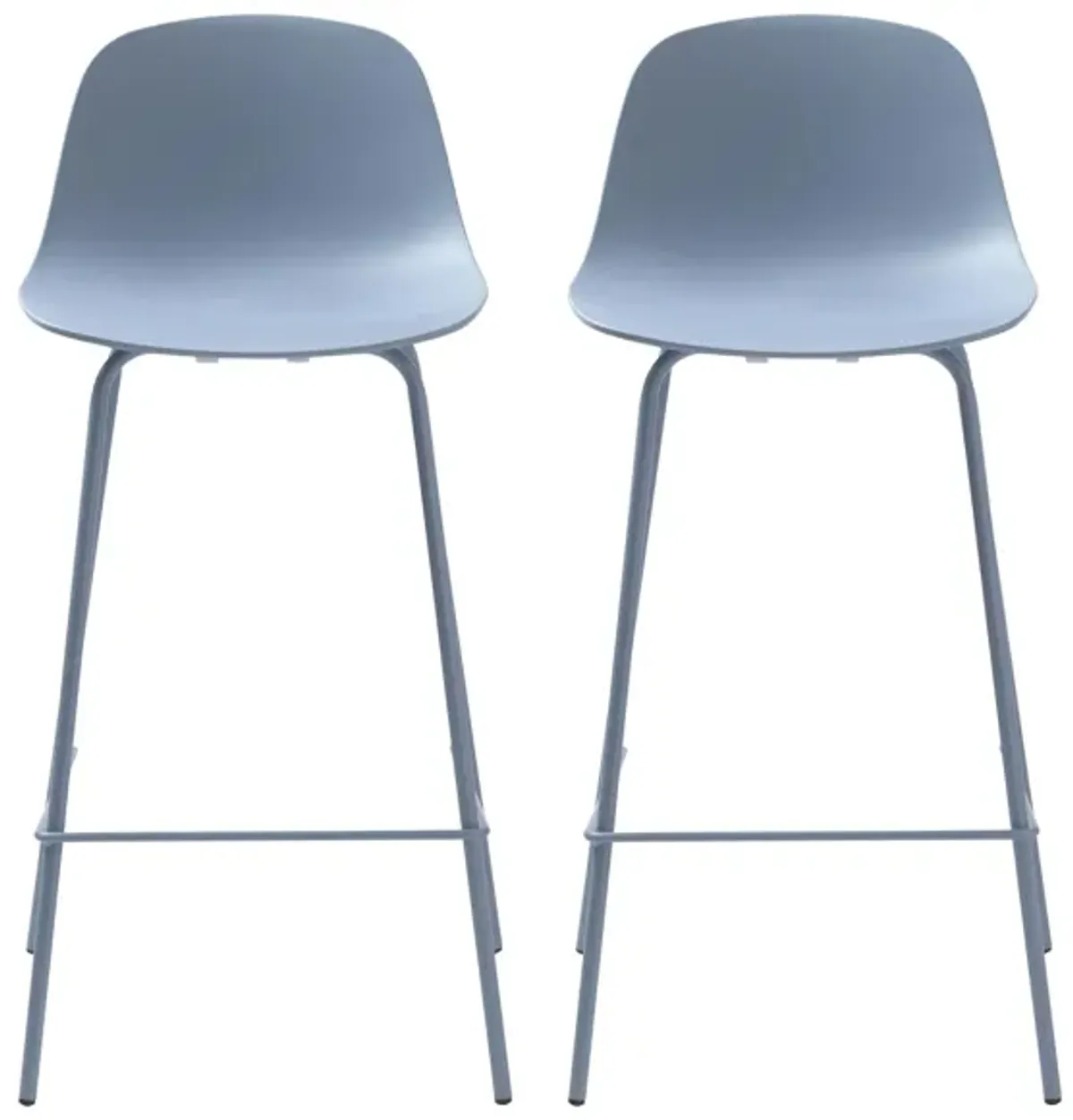 Whitby Counter Stools- Set of 2 in Dusty Blue by Unique Furniture