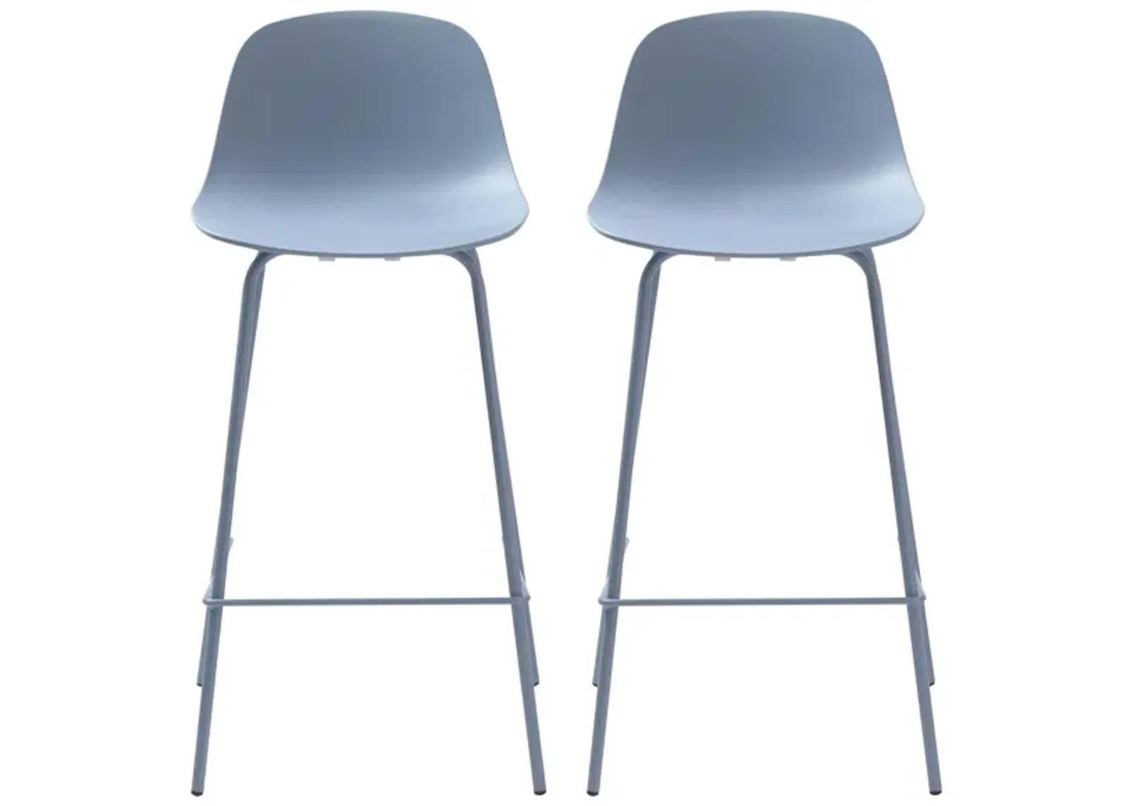 Whitby Counter Stools- Set of 2 in Dusty Blue by Unique Furniture