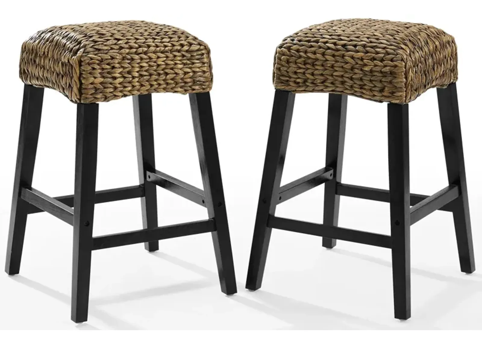 Edgewater Counter Stool - Set of 2 in Seagrass by Crosley Brands