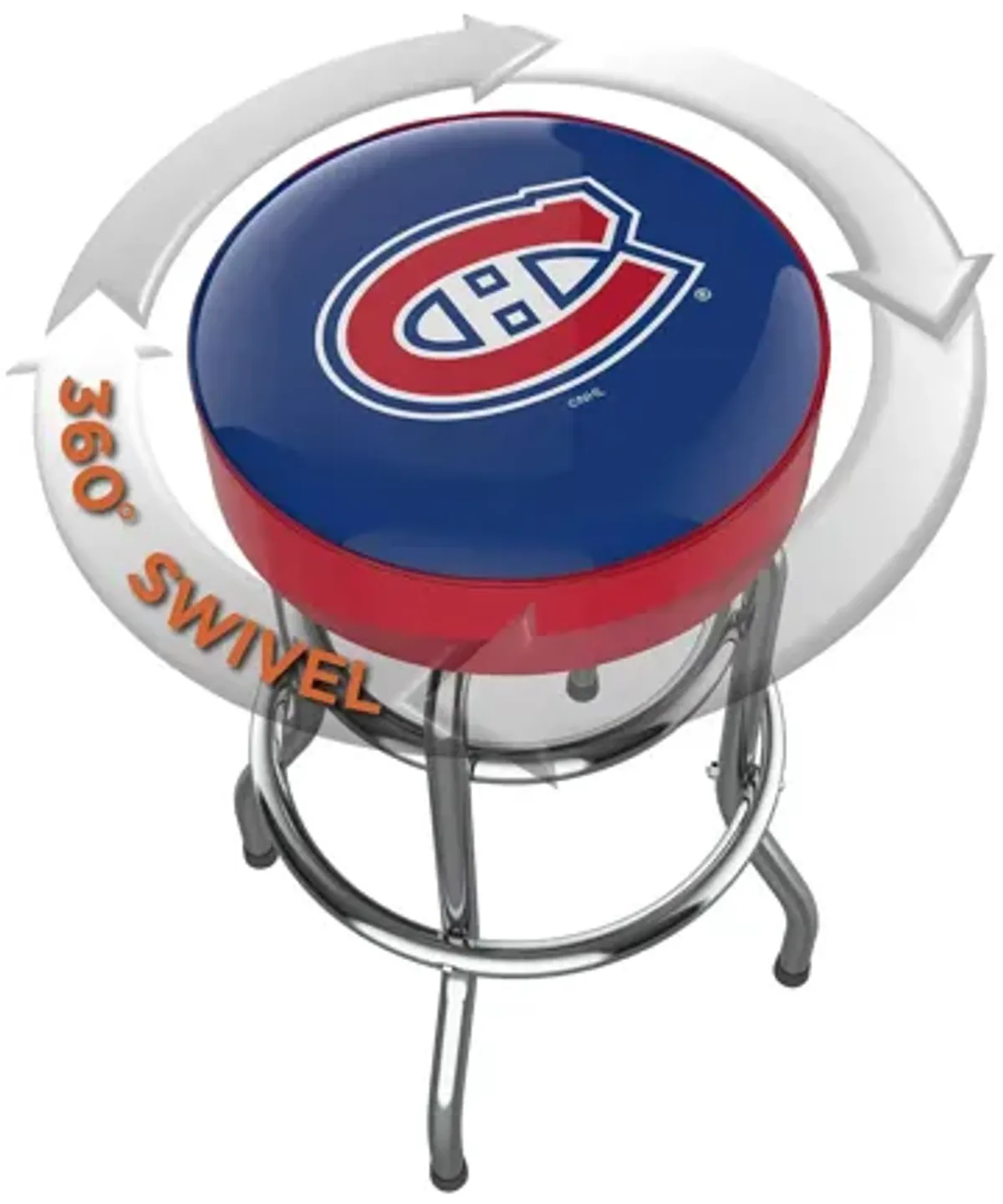 NHL Backless Swivel Bar Stool