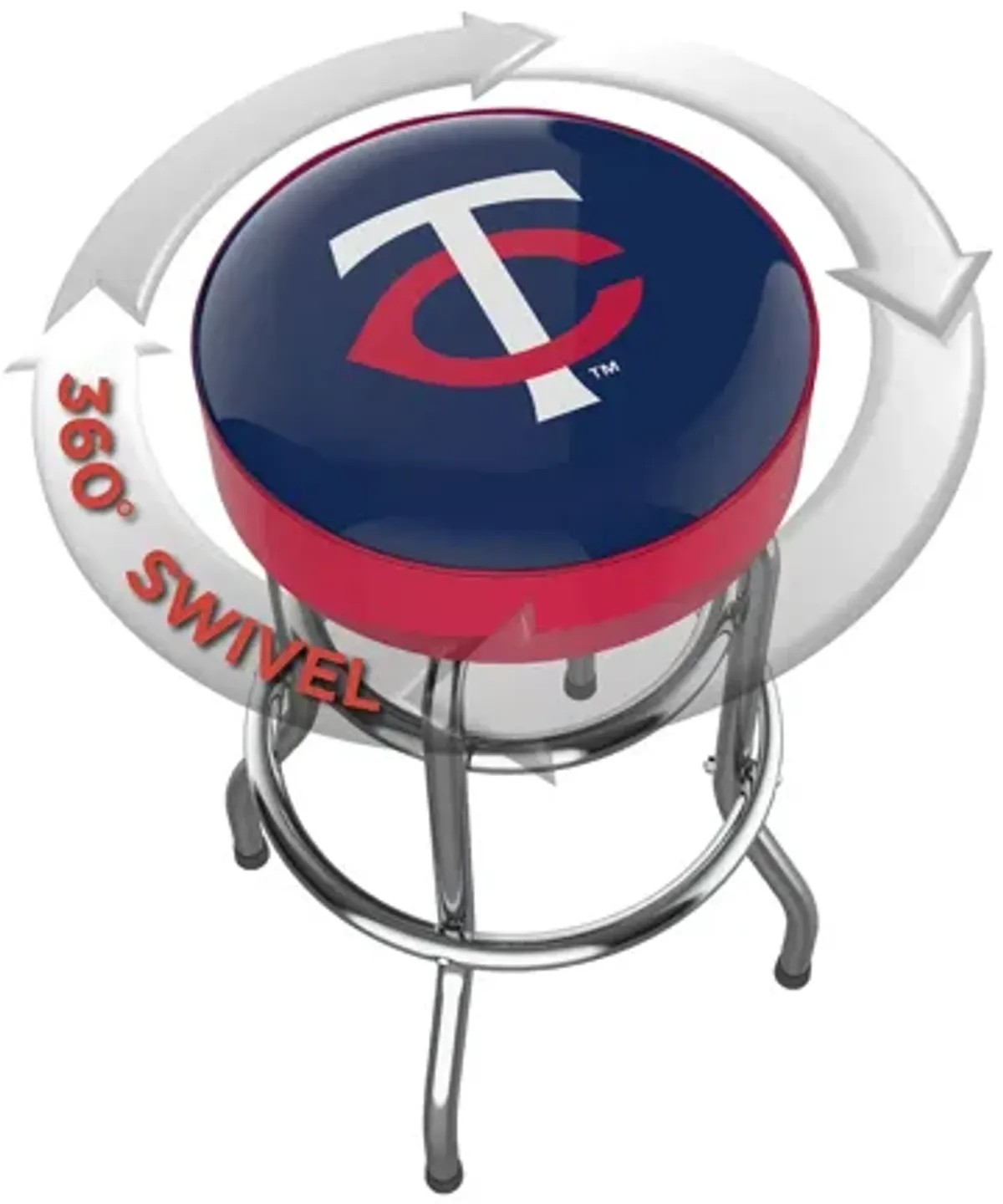MLB Backless Swivel Bar Stool