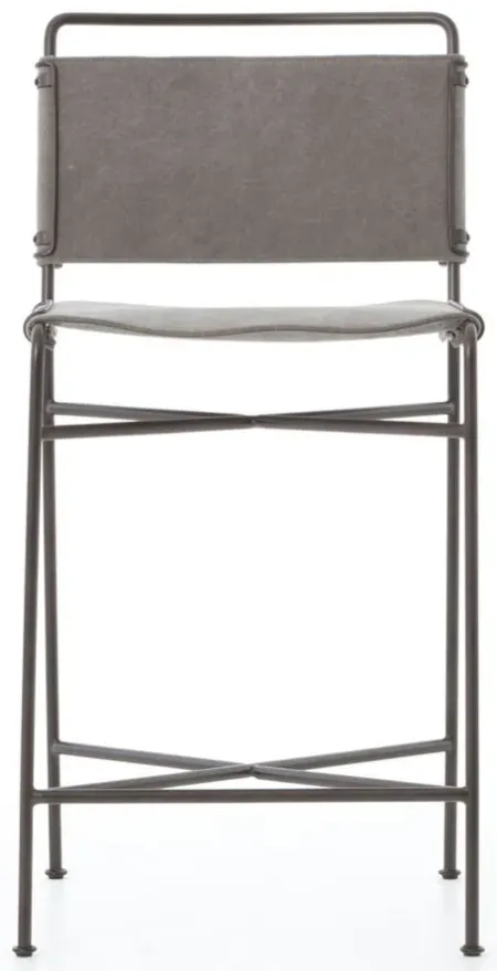 Wharton Counter Stool in Stonewash Grey by Four Hands