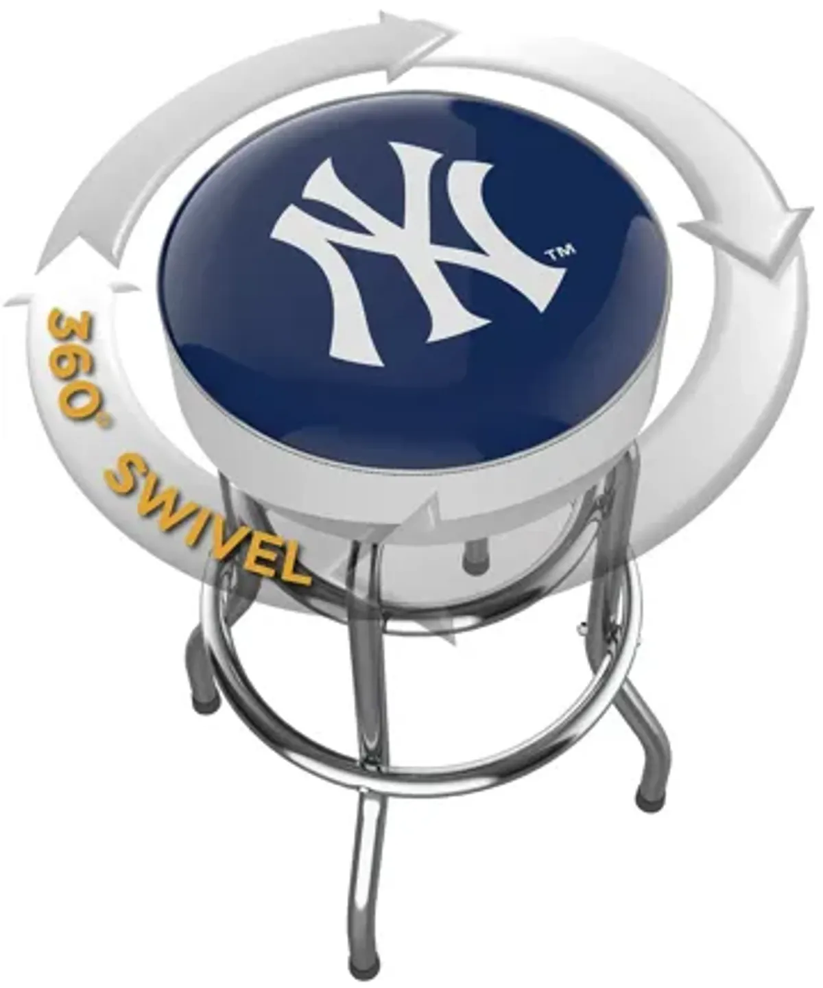 MLB Backless Swivel Bar Stool