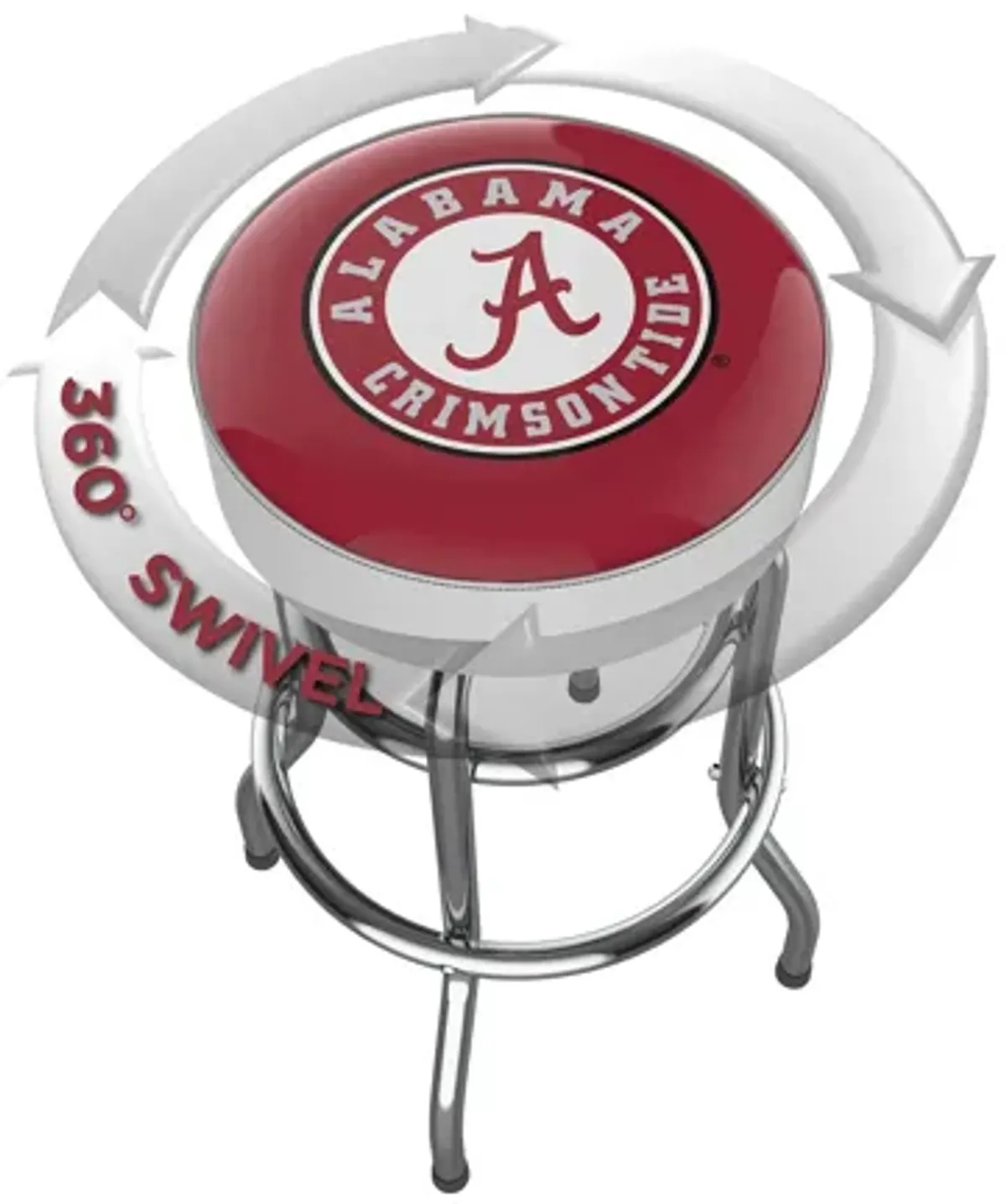 NCAA Backless Swivel Bar Stool