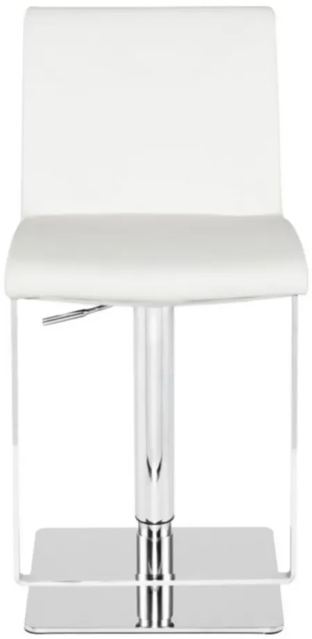 Lewis Adjustable Stool in WHITE by Nuevo